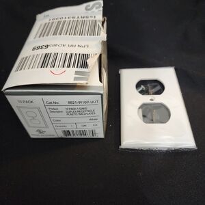 White Electrical Outlet Wall Plate Cover - 10 Pack